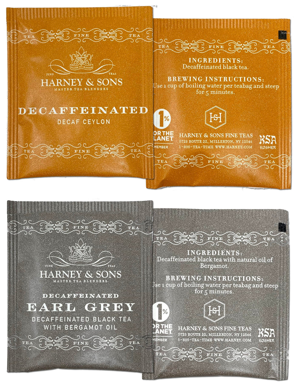 Harney & Sons decaf tea flavor lineup highlights caffeine-free options for evenings.