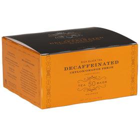 Harney & Sons decaffeinated Ceylon tea bags in a box offer caffeine-free comfort.