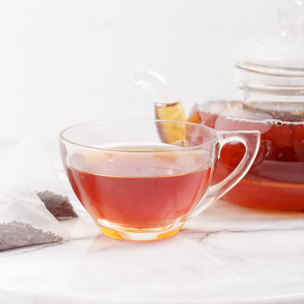Harney & Sons Earl Grey cup-brewing guide shows ideal steep for balanced taste.