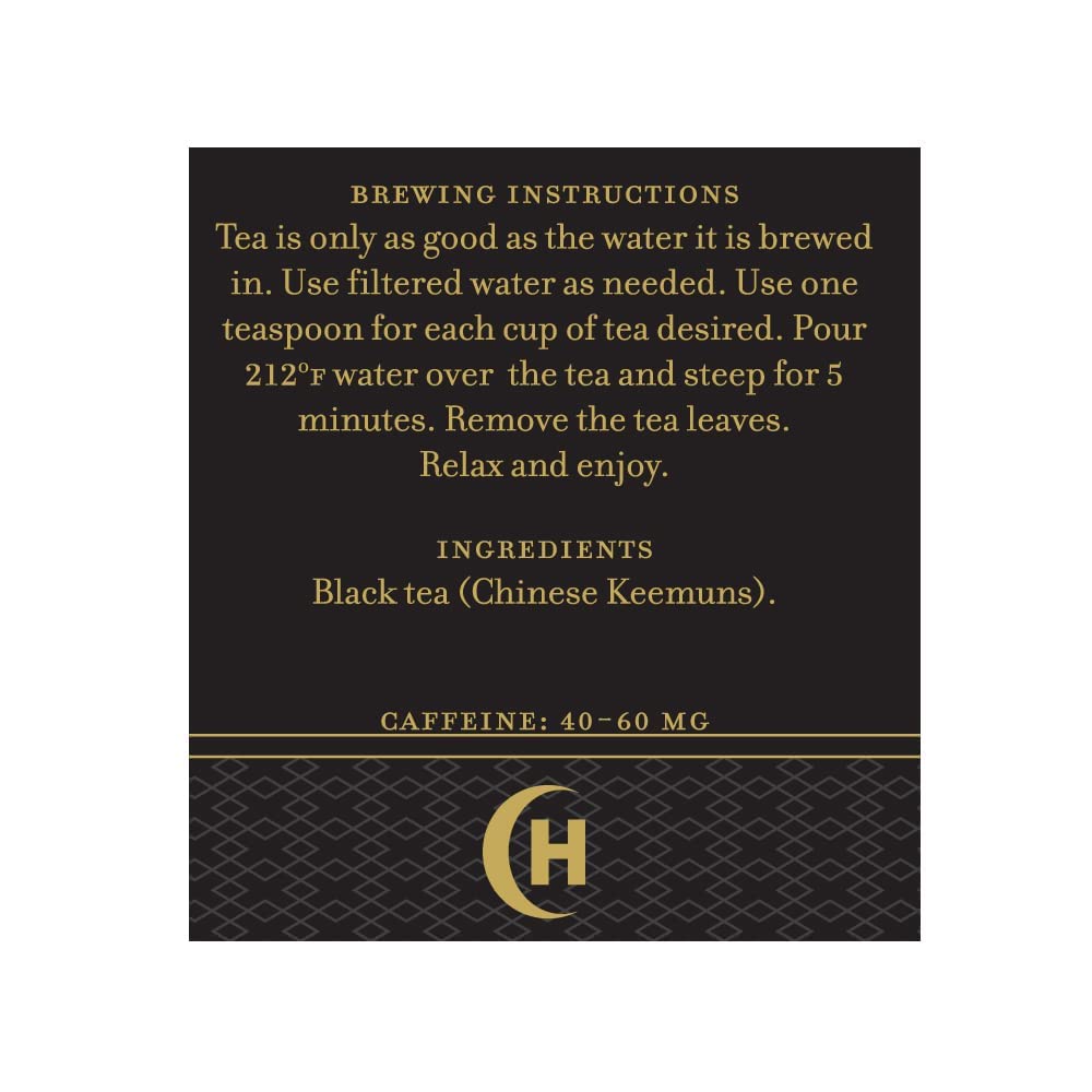 Harney & Sons English Breakfast packaging and label, designed to preserve freshness.