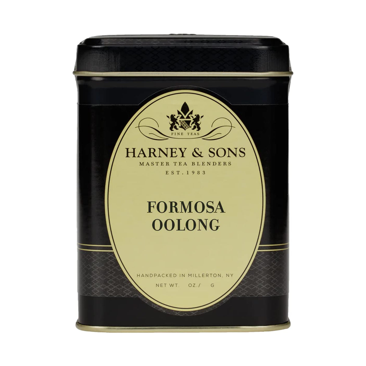 Harney & Sons Formosa Oolong tin packaging preserves aroma for ready to brew moments