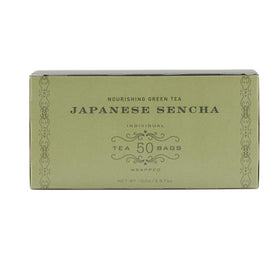Harney & Sons green tea leaves in view reveal medium lime-green infusions.