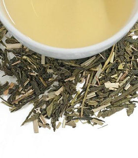 Harney & Sons packaging shows the coconut-ginger-vanilla tea blend for easy selection.