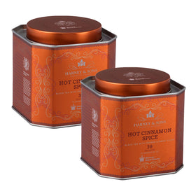 Harney & Sons Hot Cinnamon Spice tea sachets for a cozy ritual.