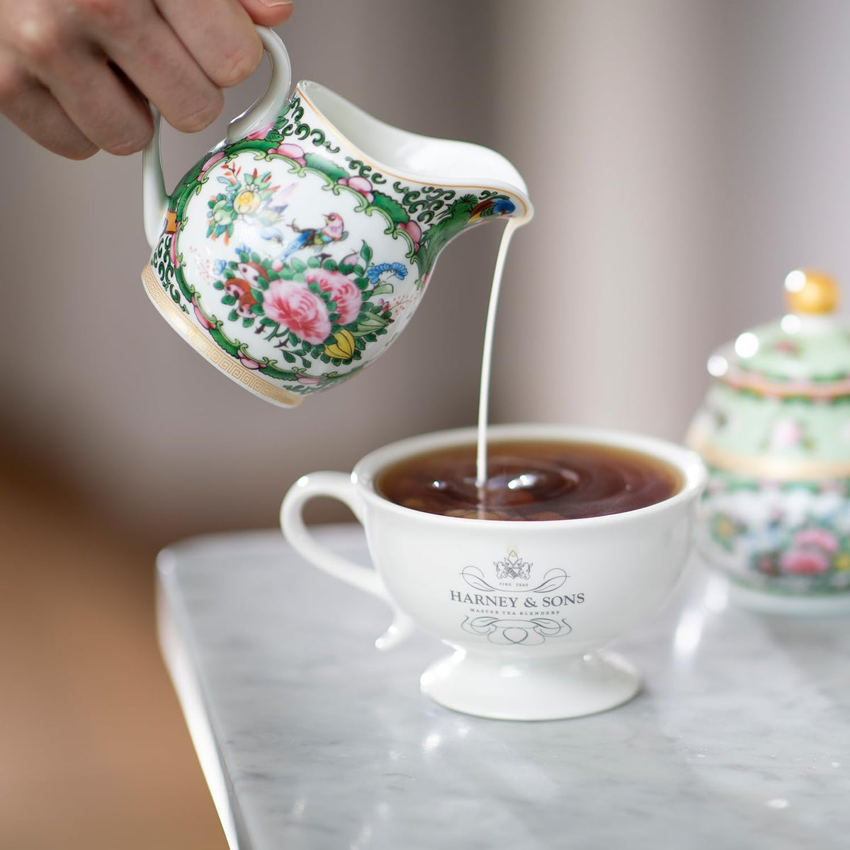 Cup of Harney and Sons Irish Breakfast tea ready to savor