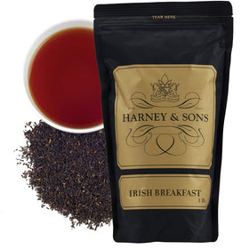 Harney & Sons Irish Breakfast Tea loose leaf 16oz bag for a bold morning start.