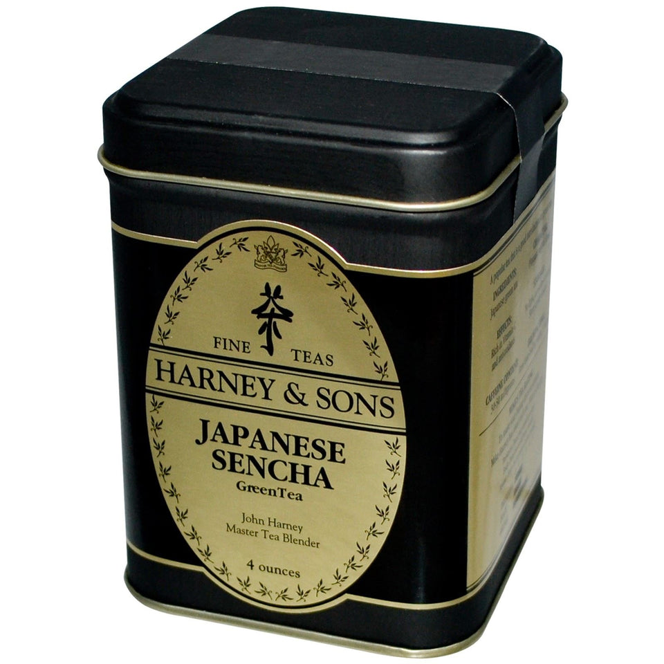Harney & Sons Japanese Sencha Green Tea loose leaf with bright aroma for everyday cups.
