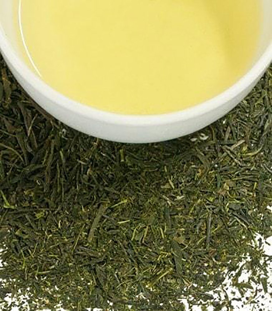 Harney & Sons Japanese Sencha steaming cup, crisp green tea for anytime refreshment.