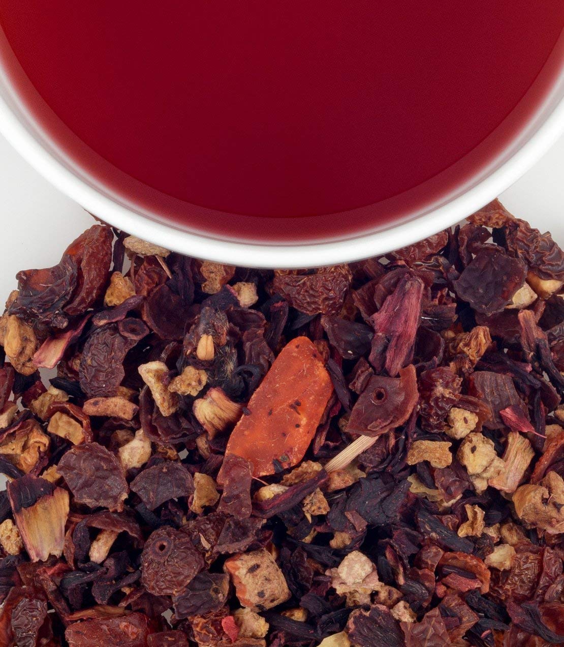 Harney & Sons Mango Fruit Tea loose leaf ready for hot or iced brewing with bold mango flavor.