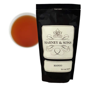 Harney & Sons Mango Tea sachets—50-pack, handy for mornings.