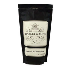 Harney & Sons Matcha iri Genmaicha tea bag sachets for a convenient daily ritual.