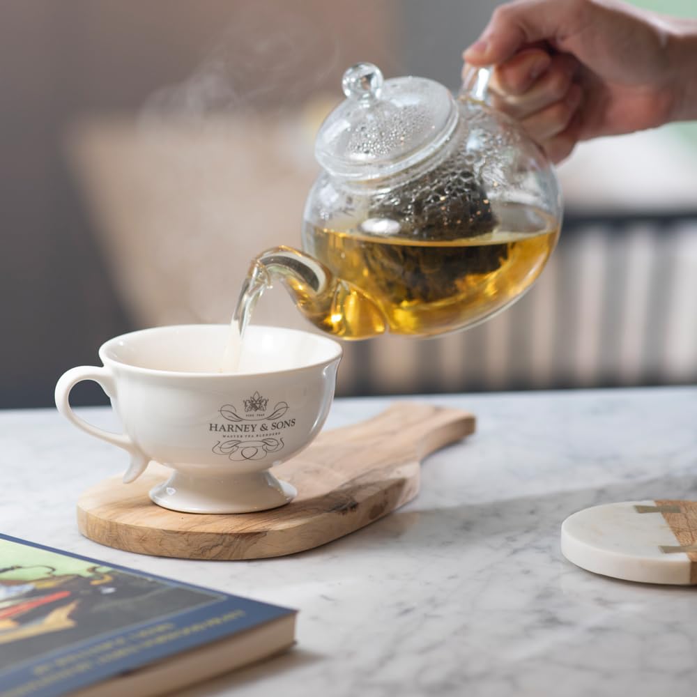 Harney & Sons Milky Oolong Tea, cup steaming, perfect for relaxing afternoons
