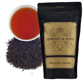 Harney and Sons Organic Assam loose leaf tea bulk bag for daily brewing.