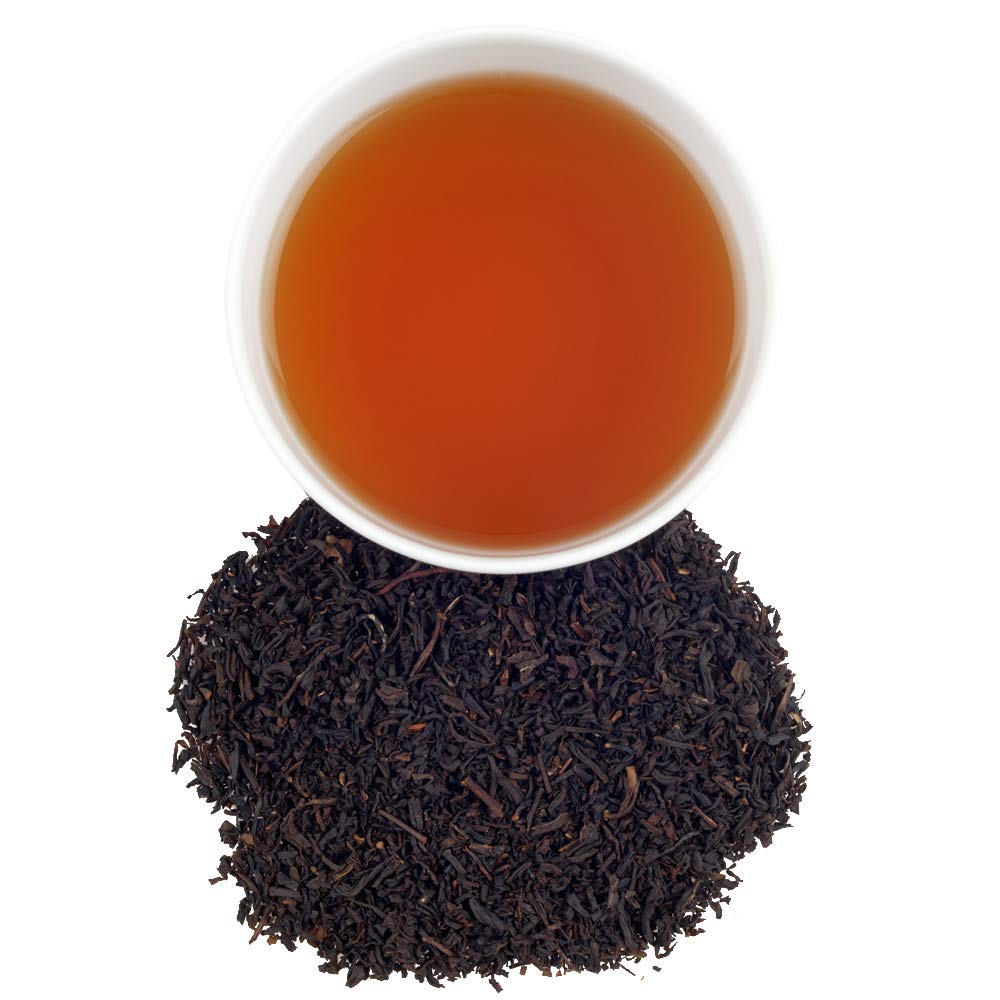 Harney & Sons Paris Black Tea cup brew highlights fruity vanilla caramel notes and bergamot aroma.