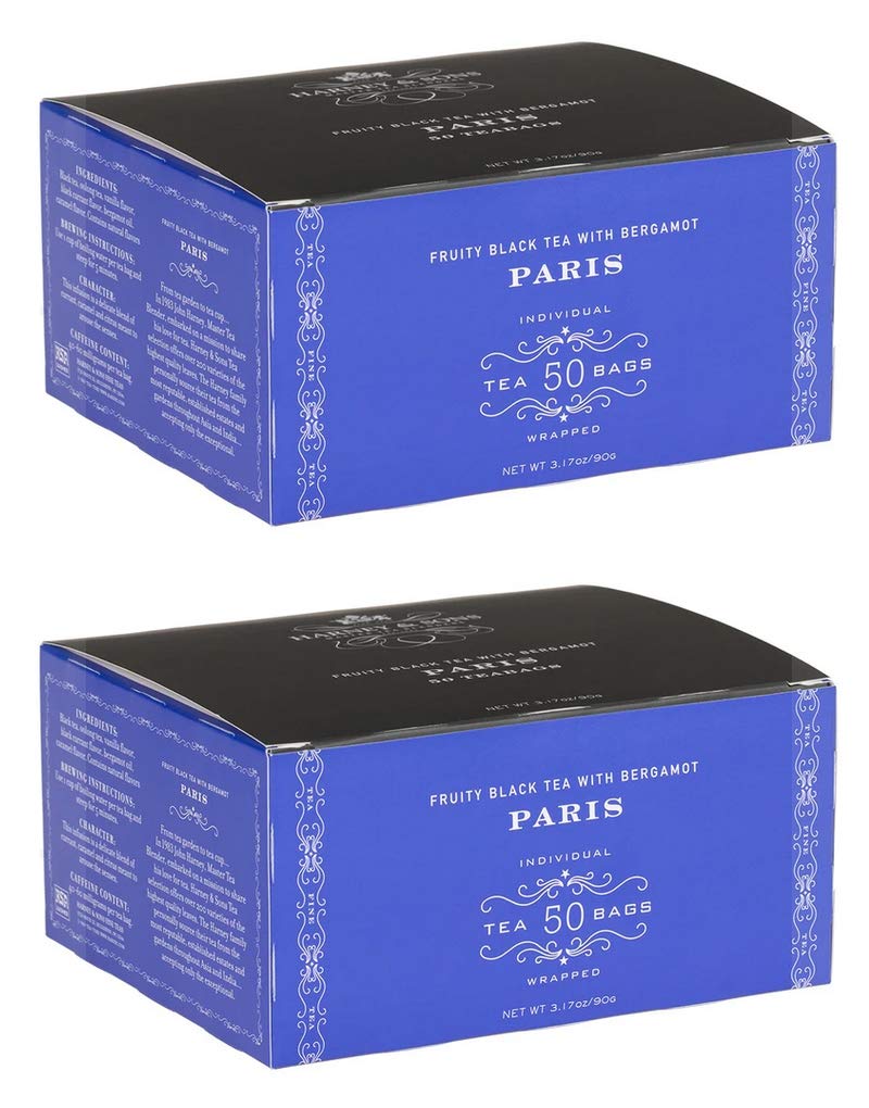 Harney & Sons Paris tea bags: bergamot-fruited blend for an afternoon tea ritual.