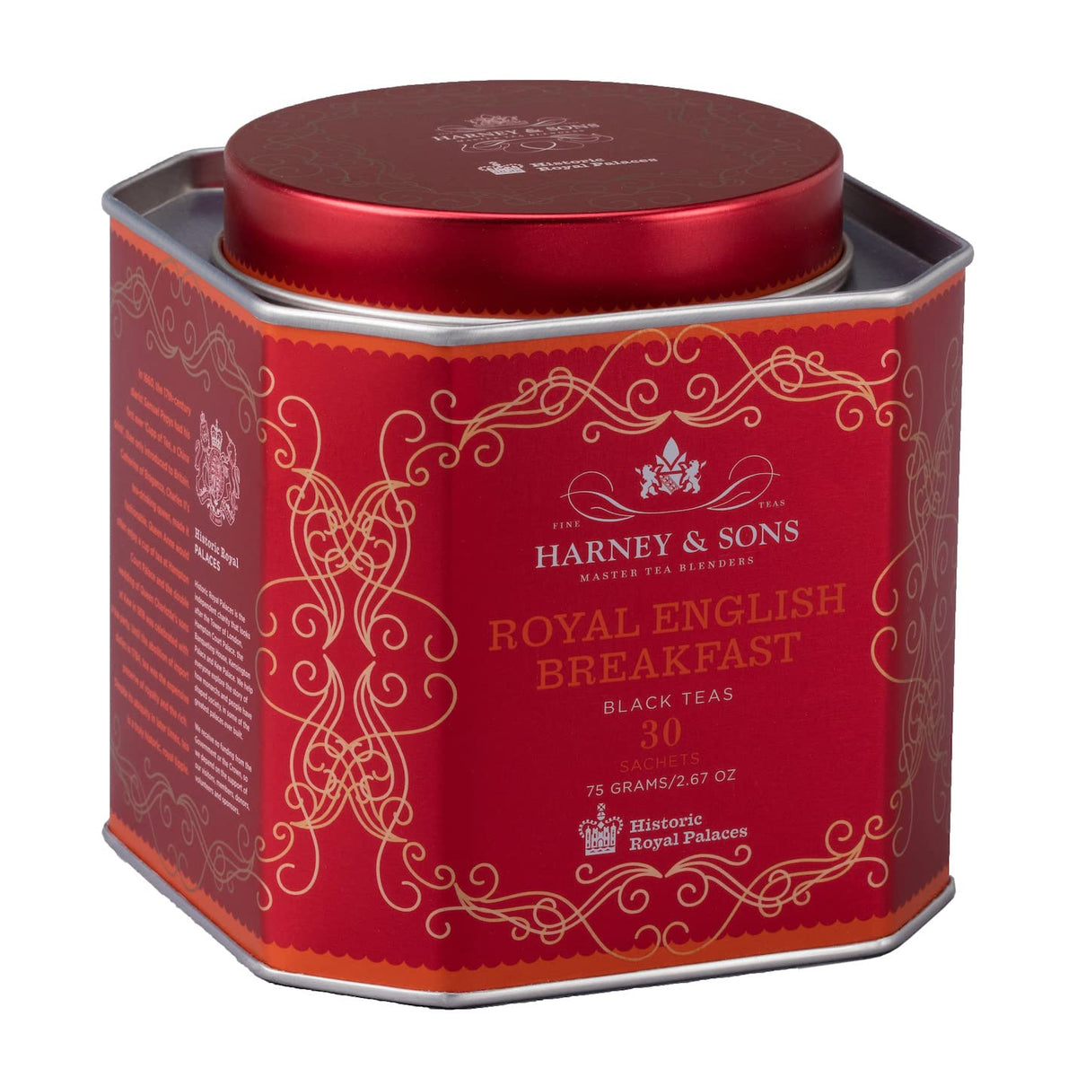 Harney & Sons Royal English Breakfast two-tin pack, ample supply for daily tea rituals.