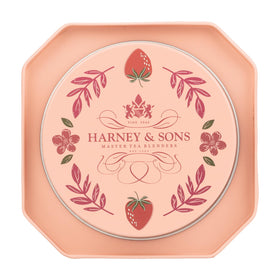 Harney & Sons Strawberry Milkshake Tea ingredients label featuring oolong, strawberry and vanilla flavors.