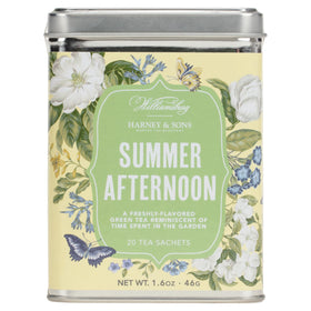 Harney & Sons Summer Afternoon tin with Colonial Williamsburg artwork for elegant tea gifting.