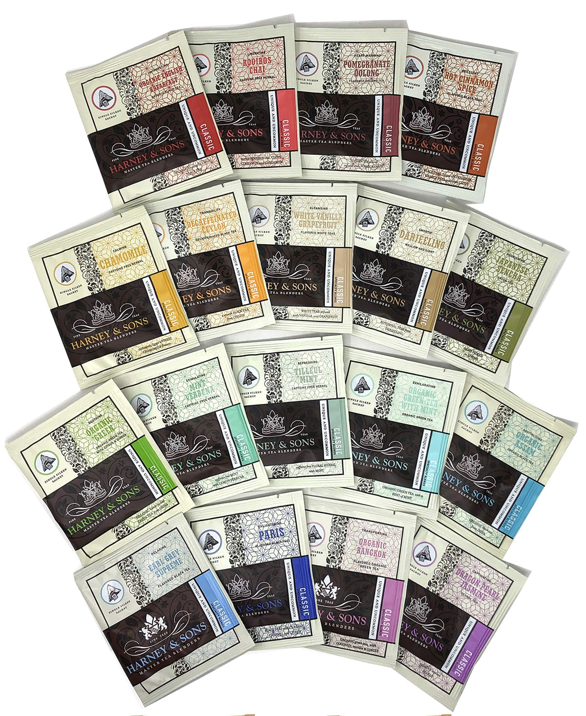 Harney & Sons tea gift box with assorted sachets, ideal for gifts or office use
