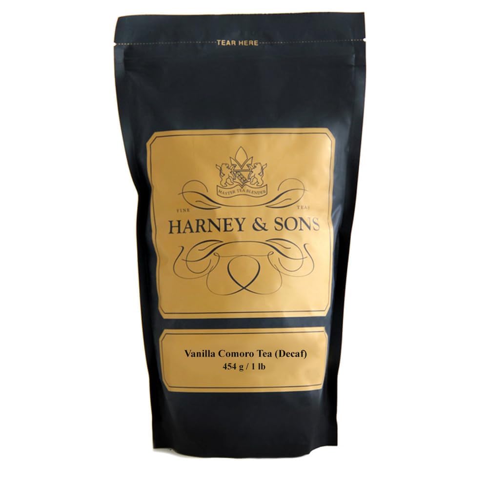 Harney & Sons Vanilla Comoro Decaf Tea delivers a calming evening ritual