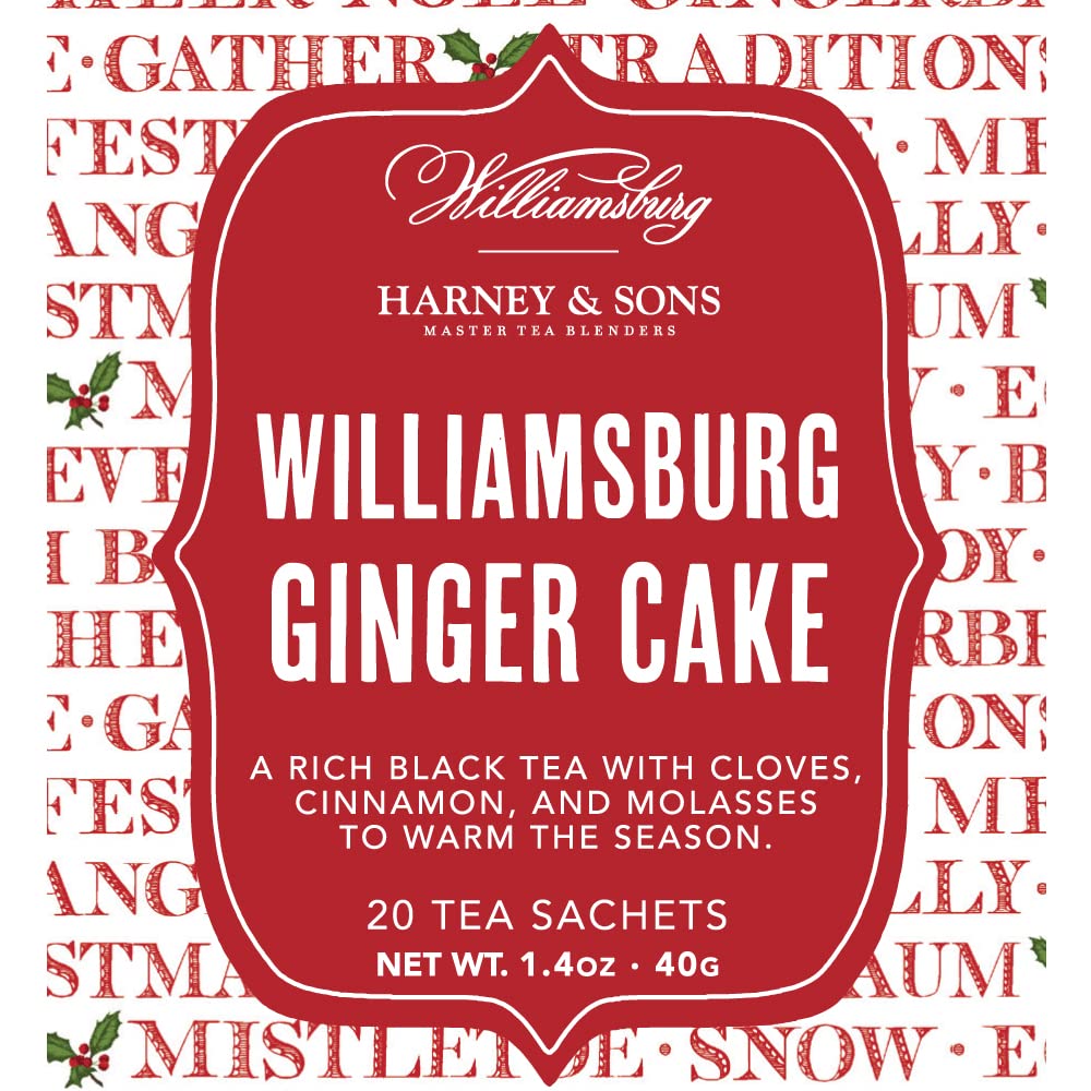 Harney & Sons Williamsburg Ginger Cake tea sachets brew two cups easily.