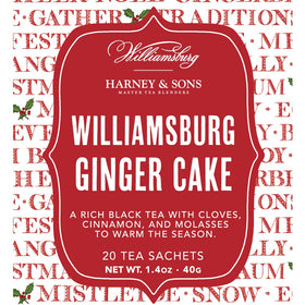 Harney & Sons Williamsburg Ginger Cake tea sachets brew two cups easily.