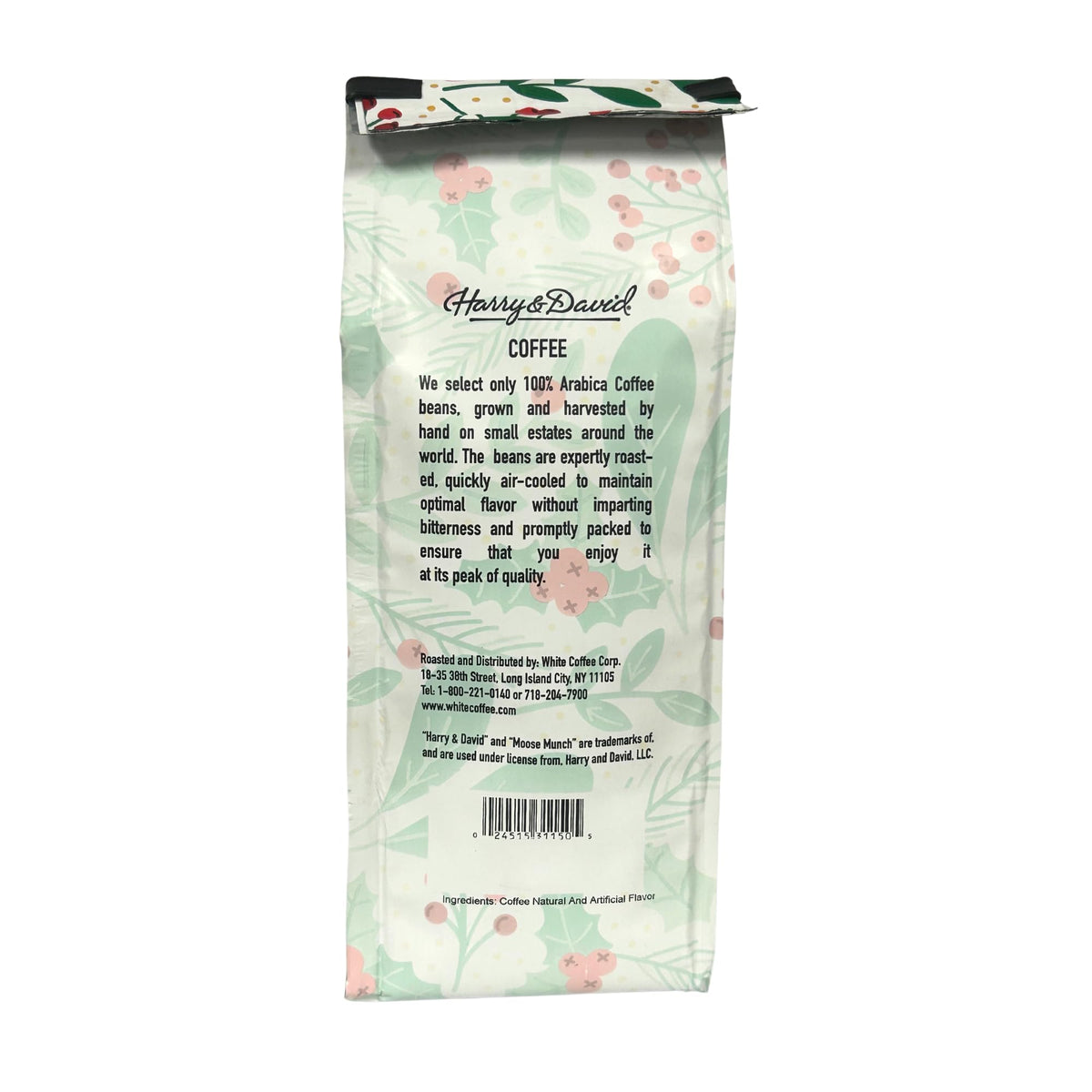 Steaming cup of Moose Munch Peppermint Mocha highlighting holiday aroma and flavor.