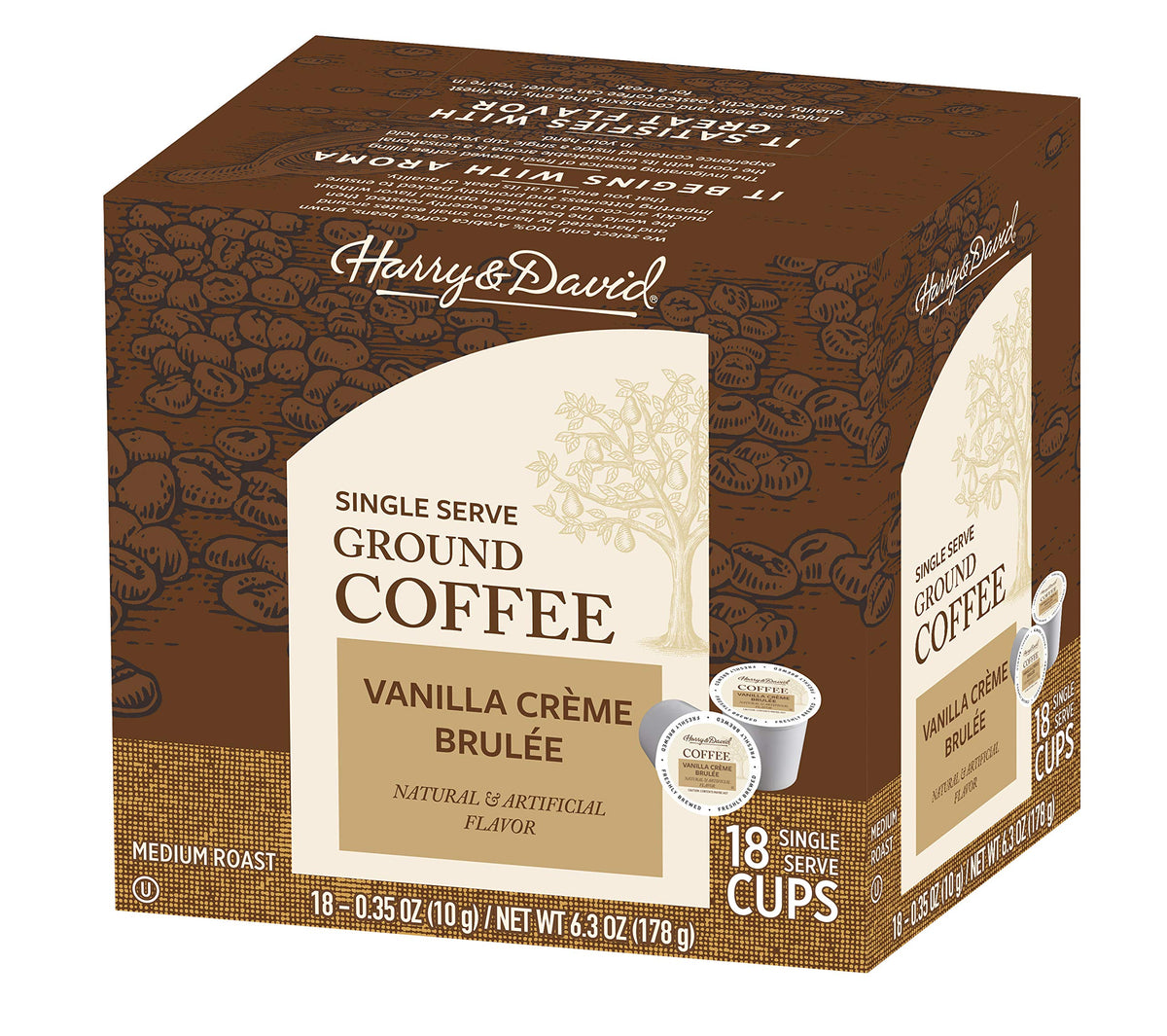 Harry & David Vanilla Creme Brulee single-serve coffee cups for convenient mornings and dessert pairing