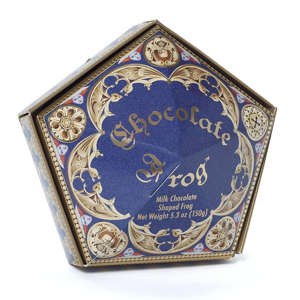 Harry Potter Chocolate Frog packaging inspired by Honeydukes, gift-ready for fans.