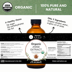 Harvest Moon Delights anise extract pour shows easy integration into drinks.
