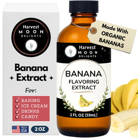 Harvest Moon Delights banana extract bottle front for baking use