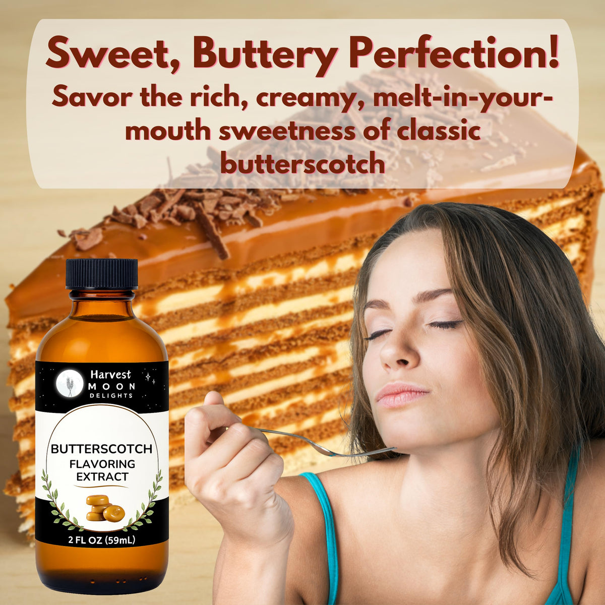 Harvest Moon Delights butterscotch extract ingredients emphasize quality and dietary options.