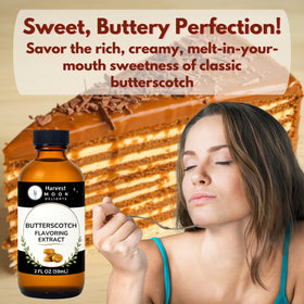 Harvest Moon Delights butterscotch extract ingredients emphasize quality and dietary options.