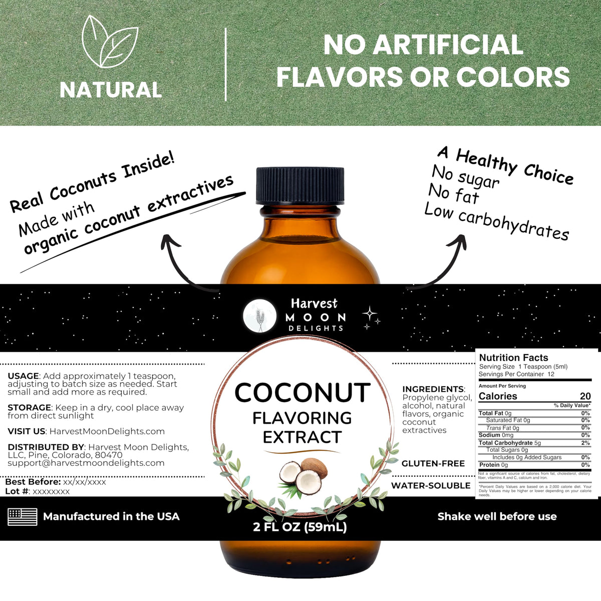 Pouring Harvest Moon Delights coconut extract adds tropical notes.