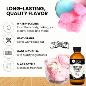 Harvest Moon Delights cotton candy flavoring glass bottle preserves freshness and flavor