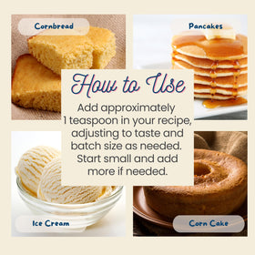 Ice cream flavor enhancement using Harvest Moon Delights corn extract