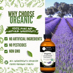 Harvest Moon Delights lavender extract bottle with dropper for small-batch recipes.