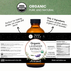 Harvest Moon Delights lavender flowers close-up illustrating natural organic aroma.