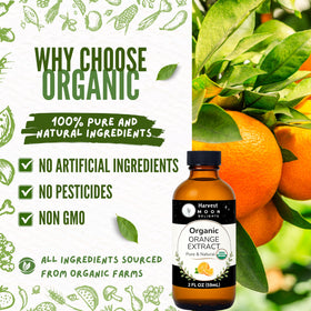 Orange extract drops ready to flavor desserts with harvest moon delights