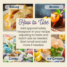 Harvest Moon Delights peach flavoring ingredients deliver authentic sun-ripened flavor.