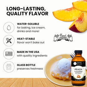 Harvest Moon Delights peach extract in creamy ice cream adds richness.