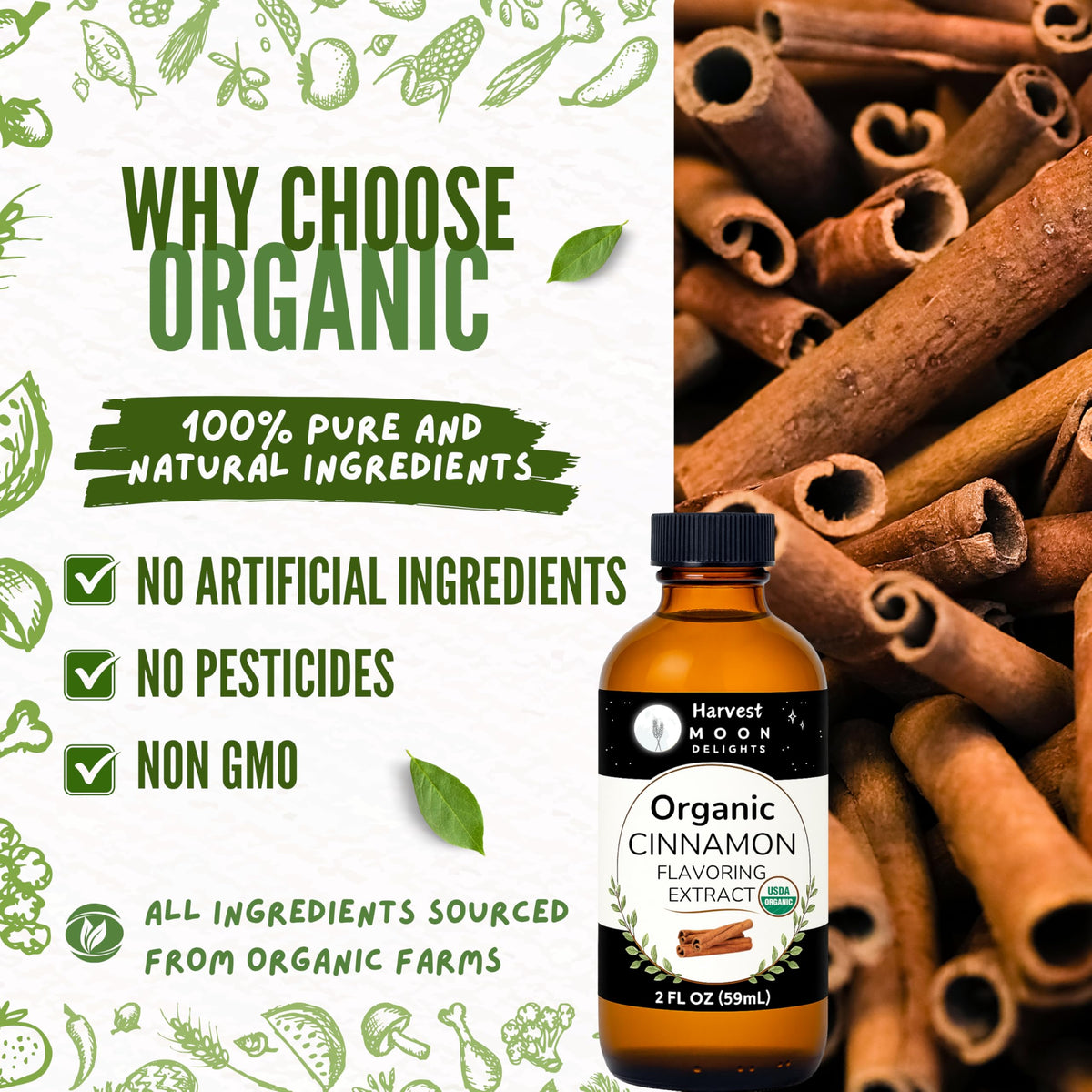 Harvest Moon Delights water-soluble cinnamon extract pour for smooth recipe integration