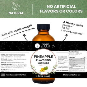 Water-soluble pineapple flavor pour from Harvest Moon Delights for quick mixing