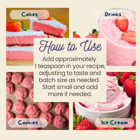 Harvest Moon Delights water-soluble strawberry extract liquid ready for quick mixing.