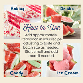 Harvest Moon Delights watermelon extract poured into a glass for drinks