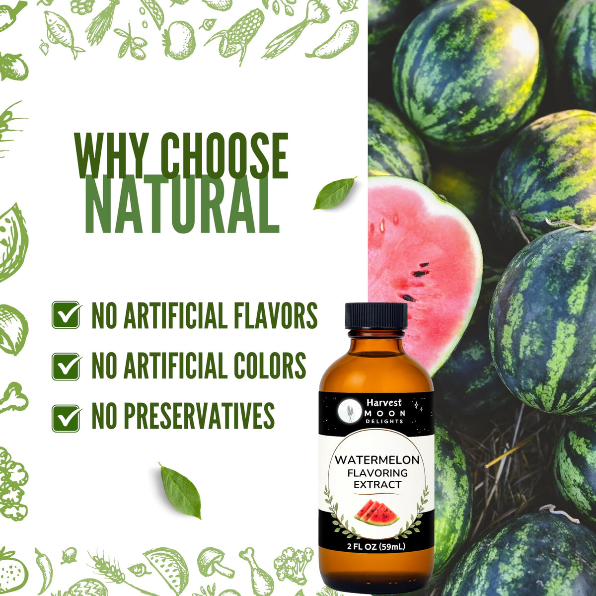 Harvest Moon Delights watermelon flavor for ice cream and popsicles