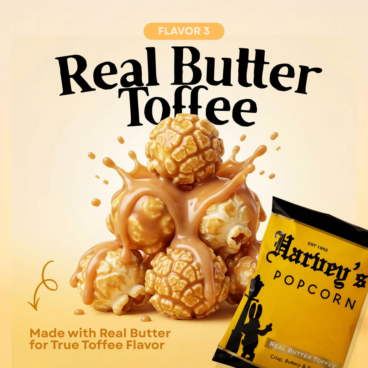 Harvey's gluten-free popcorn; versatile snack for various diets