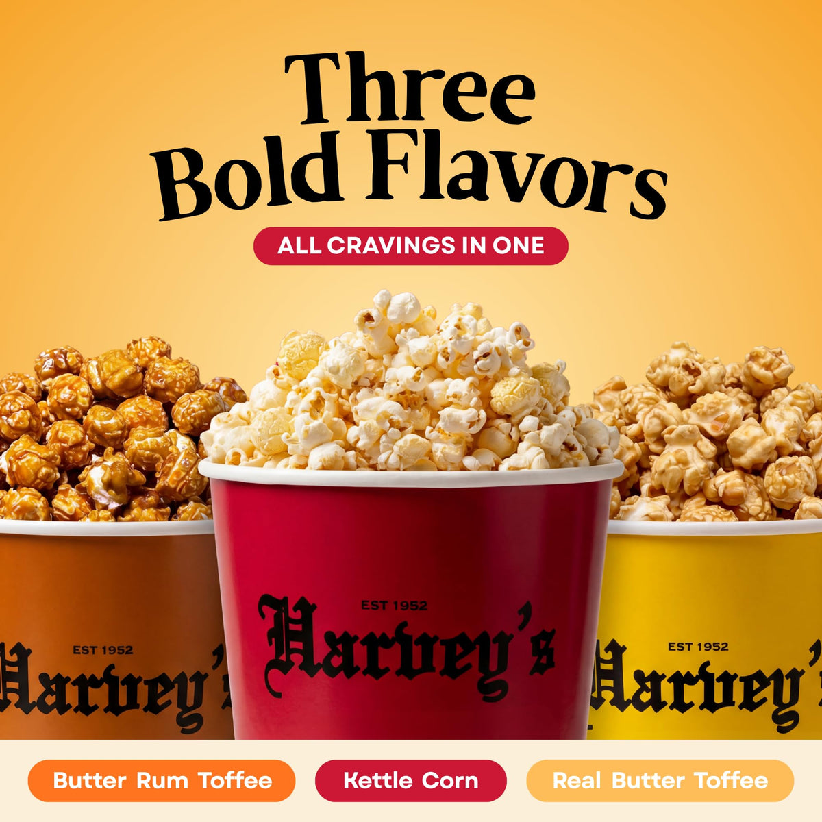 Harvey's Real Butter Toffee mini bag; buttery crunch and balance for lunch breaks