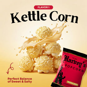 Harvey's small-batch USA-made popcorn; emphasis on freshness and craft