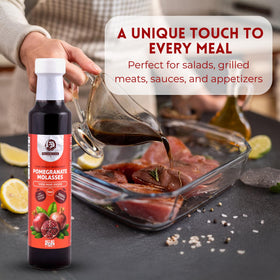 Ideal marinade base with HASANZADE 1923 pomegranate molasses for meats.